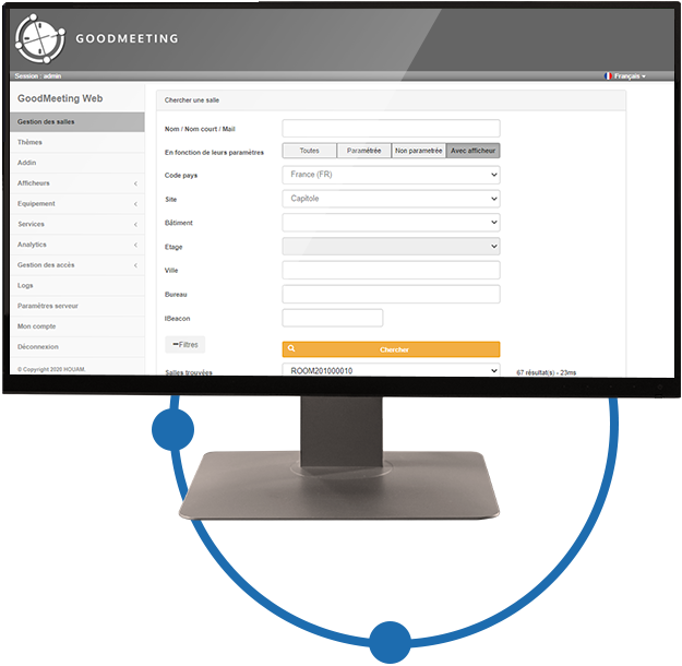 Configurez vos salles avec de nombreuses options
