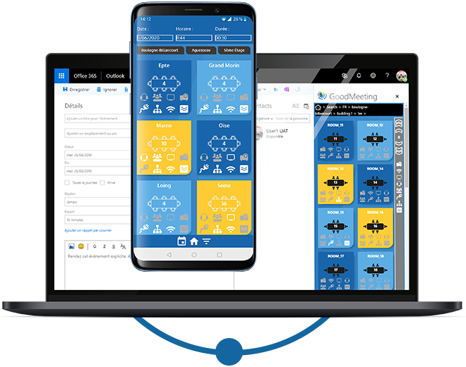 Interface identique entre l'app mobile et outlook